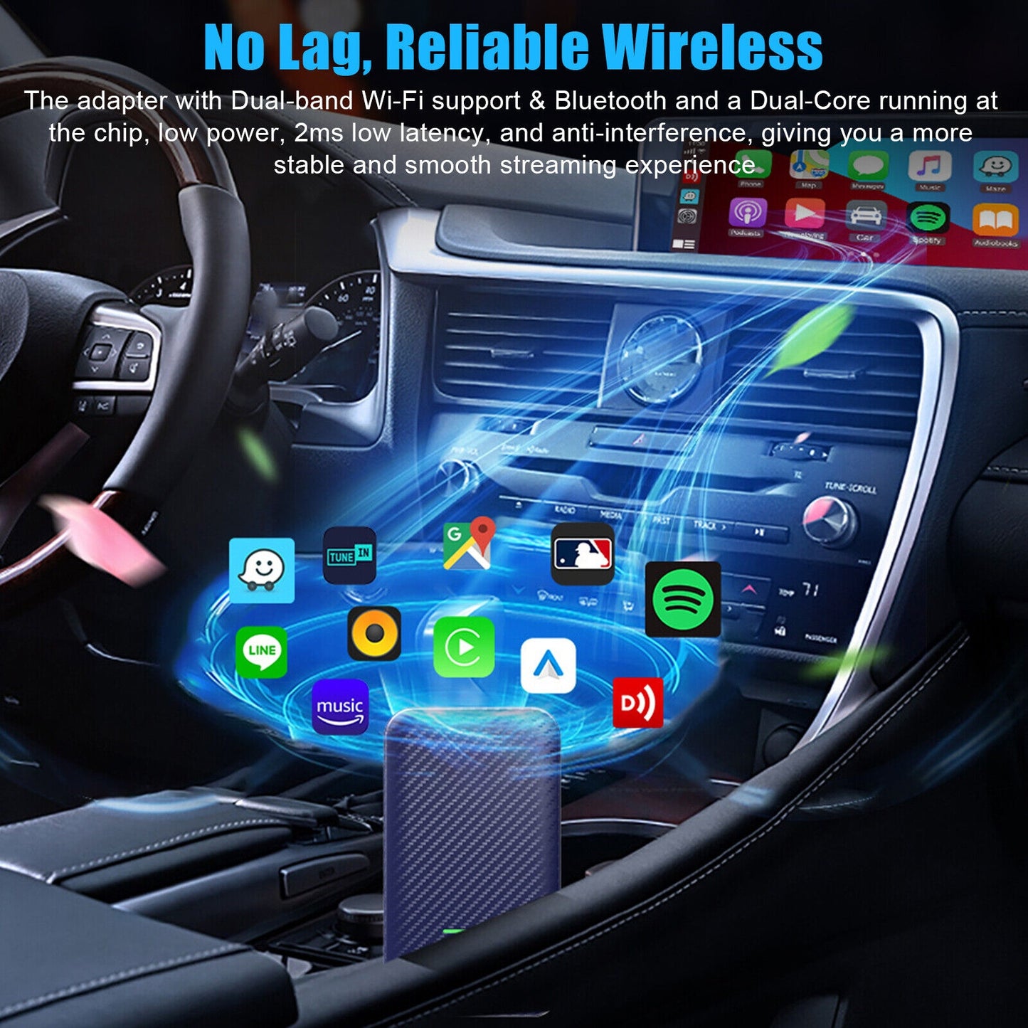 Carlinkit 4.0 Car Adapter Compatible for Carplay to Wireless - Premium Other Car Electronics from Rapidvehicles - Just $109.99! Shop now at Rapidvehicles