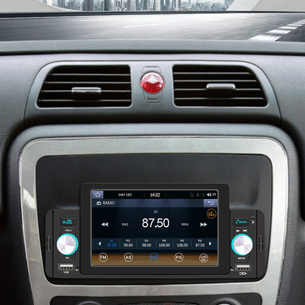 US 5-inch 1 Din Car Mp5 Player Bluetooth-compatible Mp4 Radio Compatible For Carplay Mobile Phone Interconnected black - Premium Automotive from Rapidvehicles - Just $79.99! Shop now at Rapidvehicles