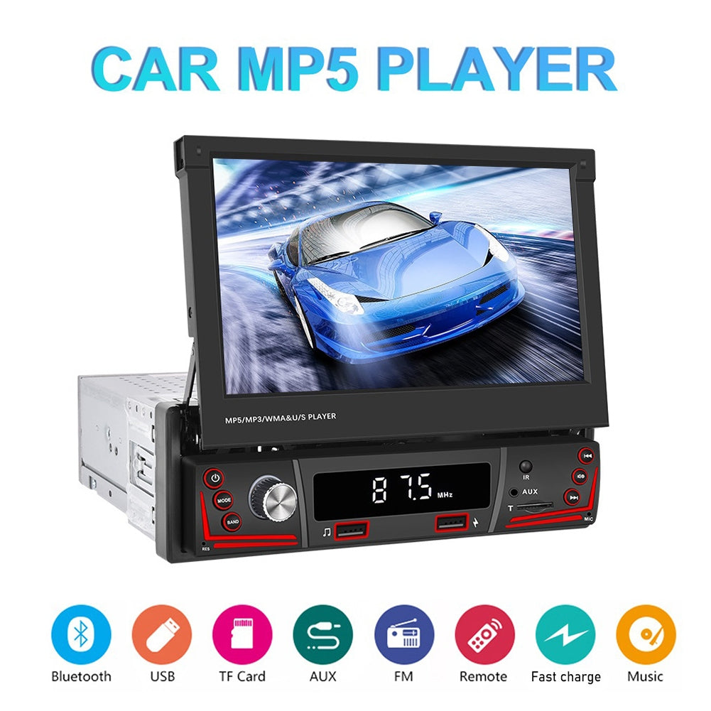 7-inch Car Multimedia Mp5 Player Retractable Screen Bluetooth - Premium Car Rear View Camera from Rapidvehicles - Just $136.99! Shop now at Rapidvehicles