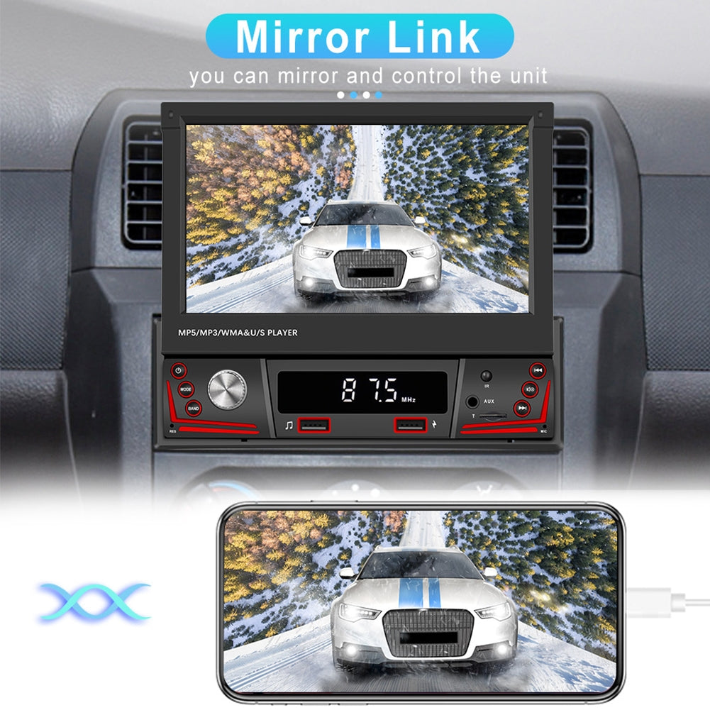 7-inch Car Multimedia Mp5 Player Retractable Screen Bluetooth - Premium Car Rear View Camera from Rapidvehicles - Just $136.99! Shop now at Rapidvehicles