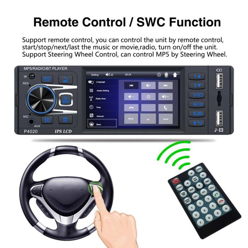 3.8 Inch Car Radio Ips Screen Bluetooth 2.0 Mp5 Player with - Premium Other Car Electronics from Rapidvehicles - Just $75.59! Shop now at Rapidvehicles