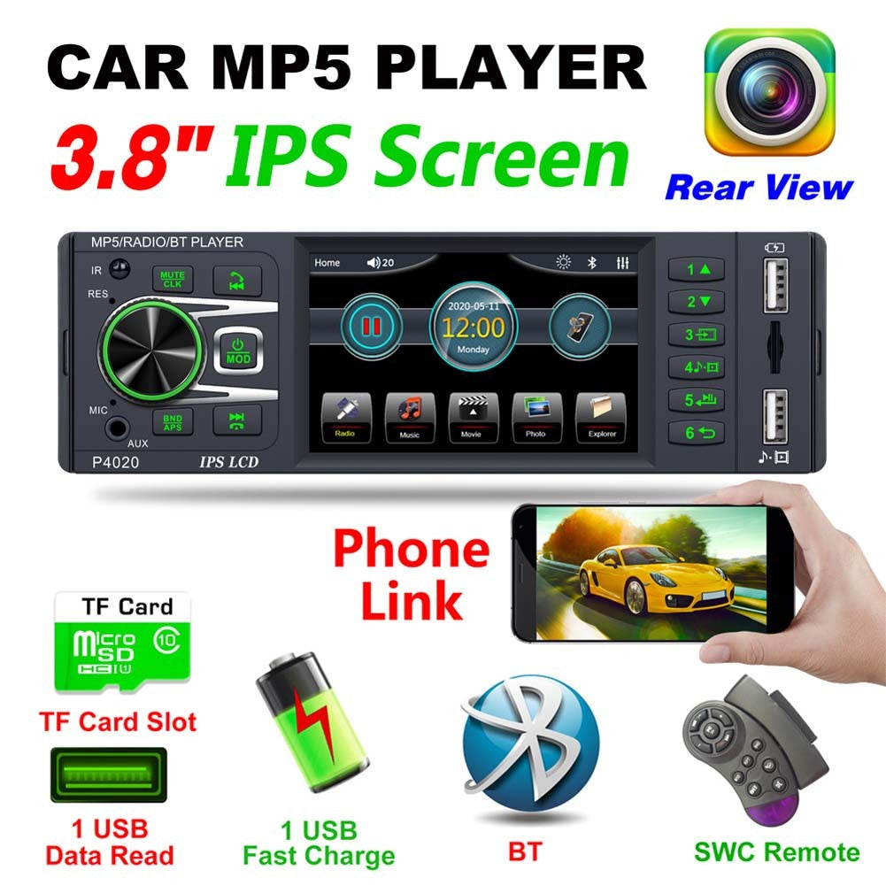 3.8 Inch Car Radio Ips Screen Bluetooth 2.0 Mp5 Player with - Premium Other Car Electronics from Rapidvehicles - Just $75.59! Shop now at Rapidvehicles