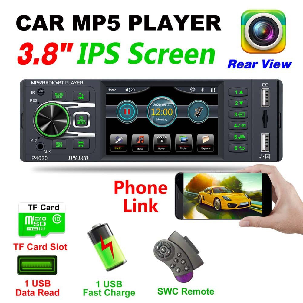 3.8 Inch Car Radio Ips Screen Bluetooth 2.0 Mp5 Player with - Premium Other Car Electronics from Rapidvehicles - Just $75.59! Shop now at Rapidvehicles