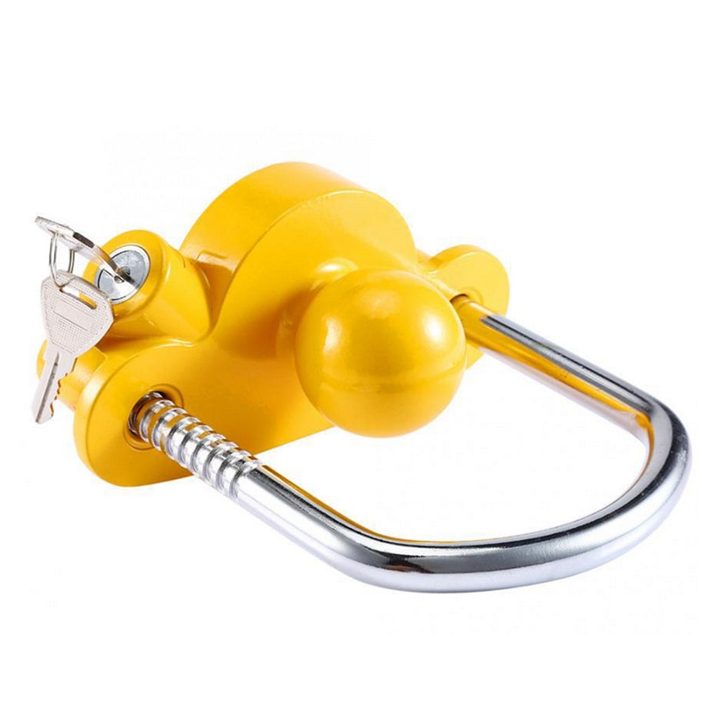 Car Trailer Lock Yacht Rv Connector Trailer Hook U-shaped Tow Ball Aluminum Alloy Security Anti-theft Lock yellow - Premium Motorcycle Accessories from Rapidvehicles - Just $40.99! Shop now at Rapidvehicles