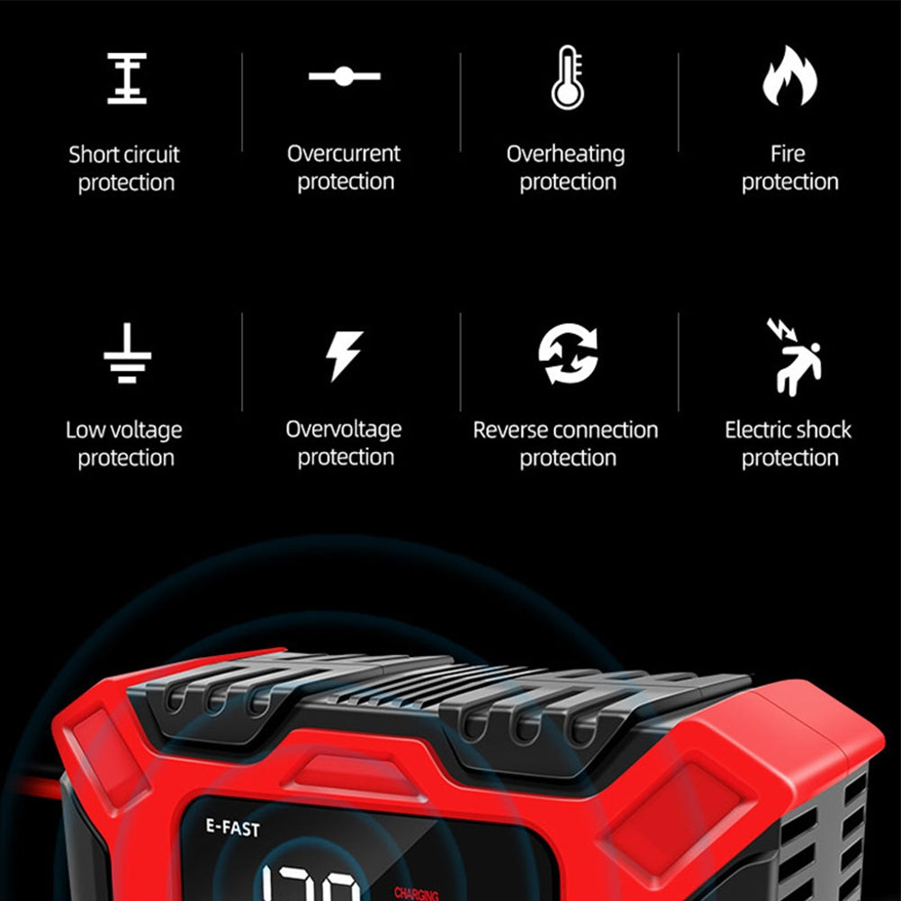 Full Automatic Car Battery Charger Lcd Display 12v Intelligent - Premium Other Car Electronics from Rapidvehicles - Just $47.99! Shop now at Rapidvehicles