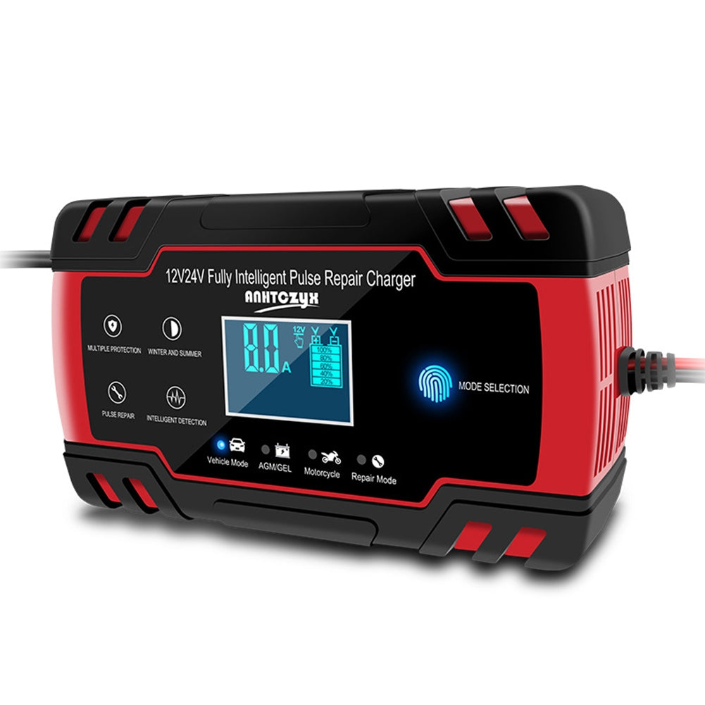 12v 24v Full Automatic Car Battery Charger Lcd Display Smart Quick Charge Motorcycle Battery Repair Tool EU Plug - Premium Other Car Electronics from Rapidvehicles - Just $42.44! Shop now at Rapidvehicles