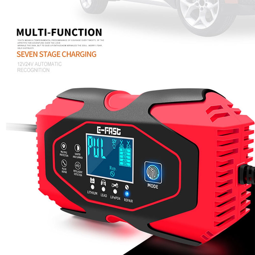 12v 24v Full Automatic Car Battery Charger Lithium Battery Charging Repair Adapter for Lead-acid Batteries US Plug - Premium Other Car Electronics from Rapidvehicles - Just $41.99! Shop now at Rapidvehicles