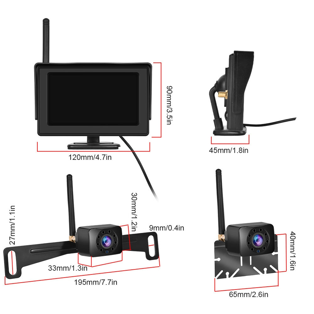 Digital Wireless Car Monitor 4.3 Inch Lcd Display Night Vision - Premium Car Rear View Camera from Rapidvehicles - Just $94.99! Shop now at Rapidvehicles