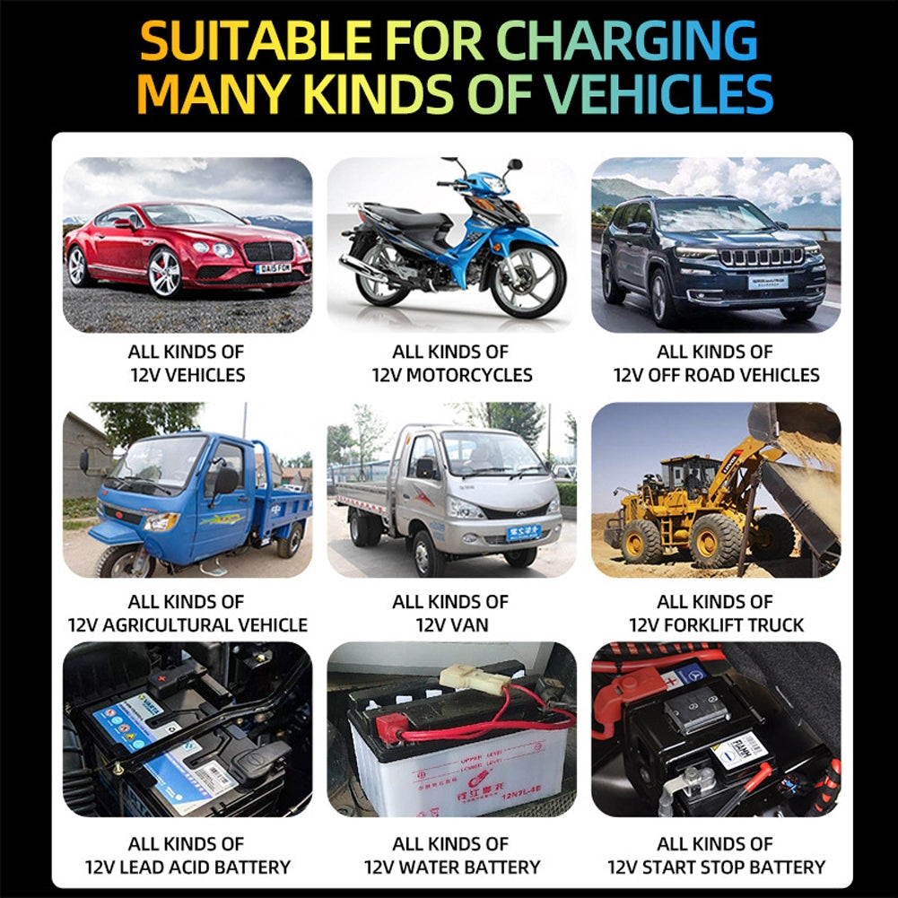 Car Motorcycle Battery Charger 12v 7-stage Multi-battery Mode - Premium Other Car Electronics from Rapidvehicles - Just $53.99! Shop now at Rapidvehicles