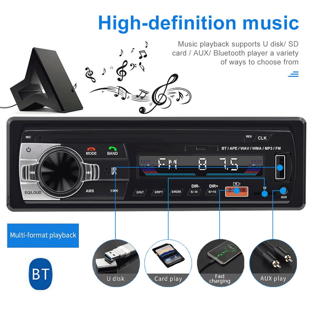 Single Din Car Mp3 Player Stereo Receiver Bluetooth-compatible - Premium Other Car Electronics from Rapidvehicles - Just $57.99! Shop now at Rapidvehicles