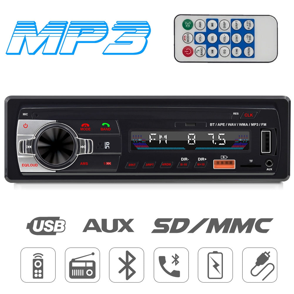 Single Din Car Mp3 Player Stereo Receiver Bluetooth-compatible - Premium Other Car Electronics from Rapidvehicles - Just $57.99! Shop now at Rapidvehicles