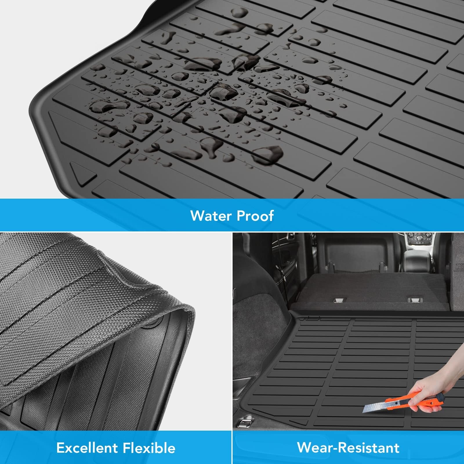 US GARVEE Car Trunk Protector All-Weather Rear Cargo Area Mat Floor Mat for 2019-2022 Chevrolet Blazer - Premium Automotive Accessories from Rapidvehicles - Just $59.48! Shop now at Rapidvehicles