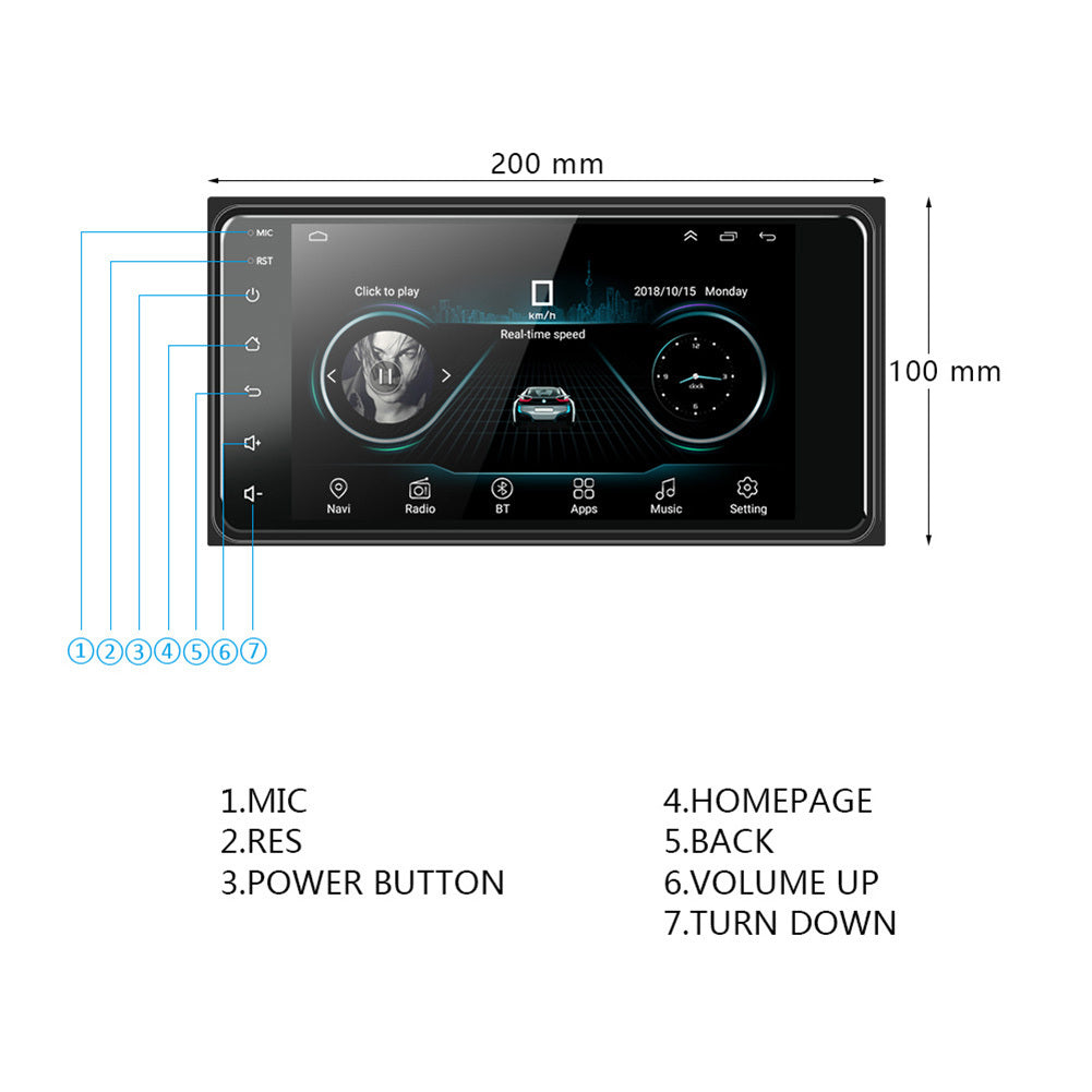 Android 11 Car Player Bluetooth Multimedia Navigation Reversing - Premium Car DVR from Rapidvehicles - Just $127.99! Shop now at Rapidvehicles