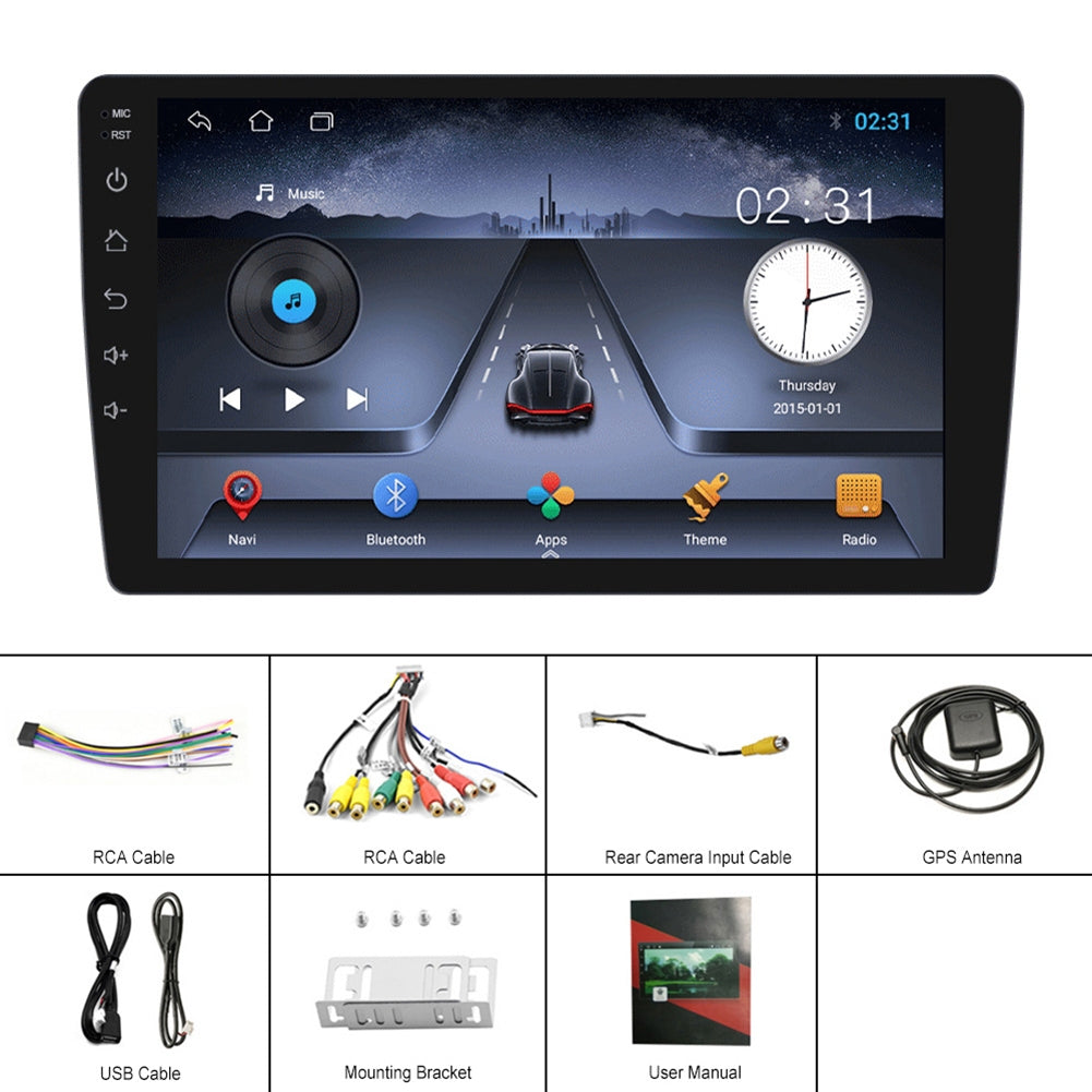 9 Inch Android 11 Car Player Bluetooth Hands-free HD Touch Screen Gps Radio Reversing Display with 4 Light - Premium Car DVR from Rapidvehicles - Just $103.62! Shop now at Rapidvehicles