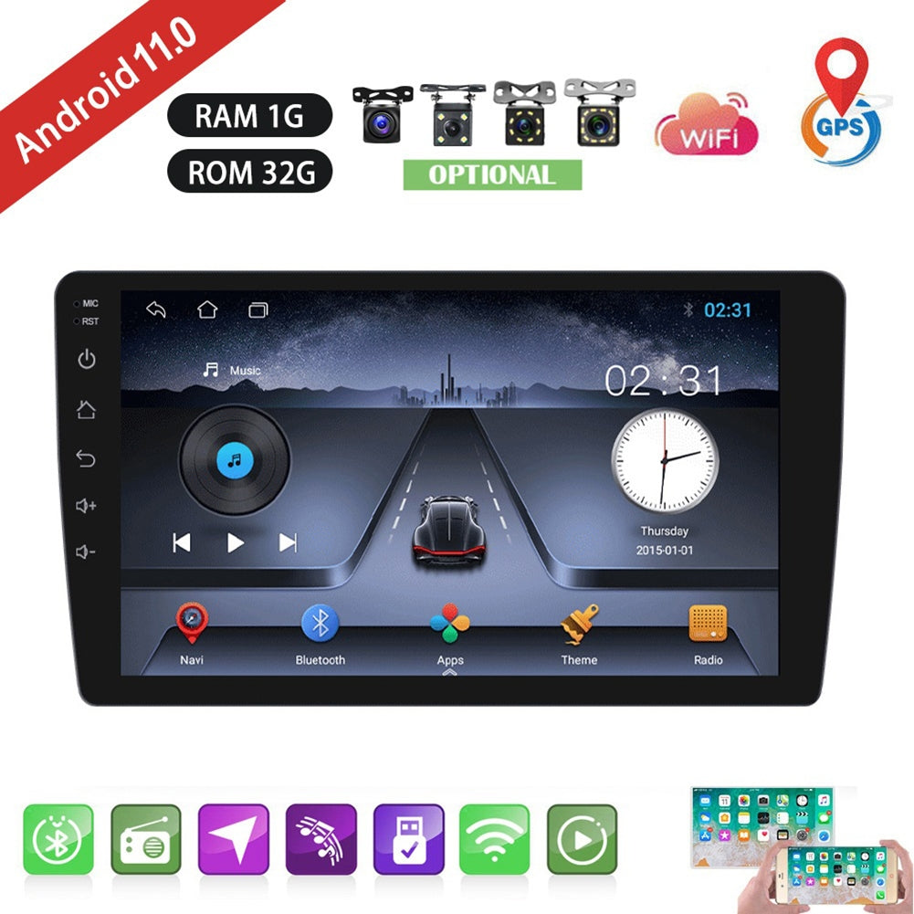 9 Inch Android 11 Car Player Bluetooth Hands-free HD Touch Screen Gps Radio Reversing Display with 4 Light - Premium Car DVR from Rapidvehicles - Just $103.62! Shop now at Rapidvehicles