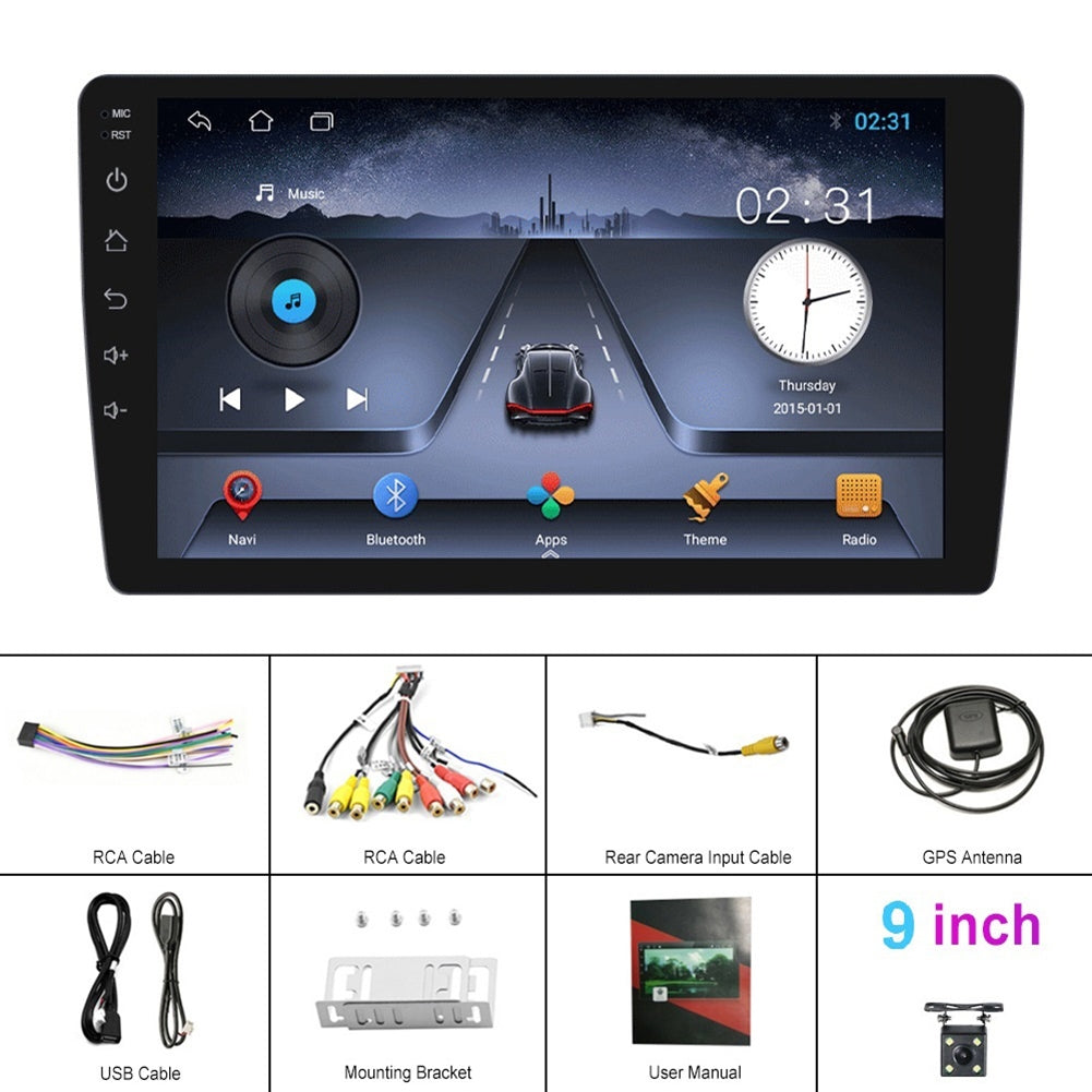 9 Inch Android 11 Car Player Bluetooth Hands-free HD Touch Screen Gps Radio Reversing Display with 4 Light - Premium Car DVR from Rapidvehicles - Just $103.62! Shop now at Rapidvehicles