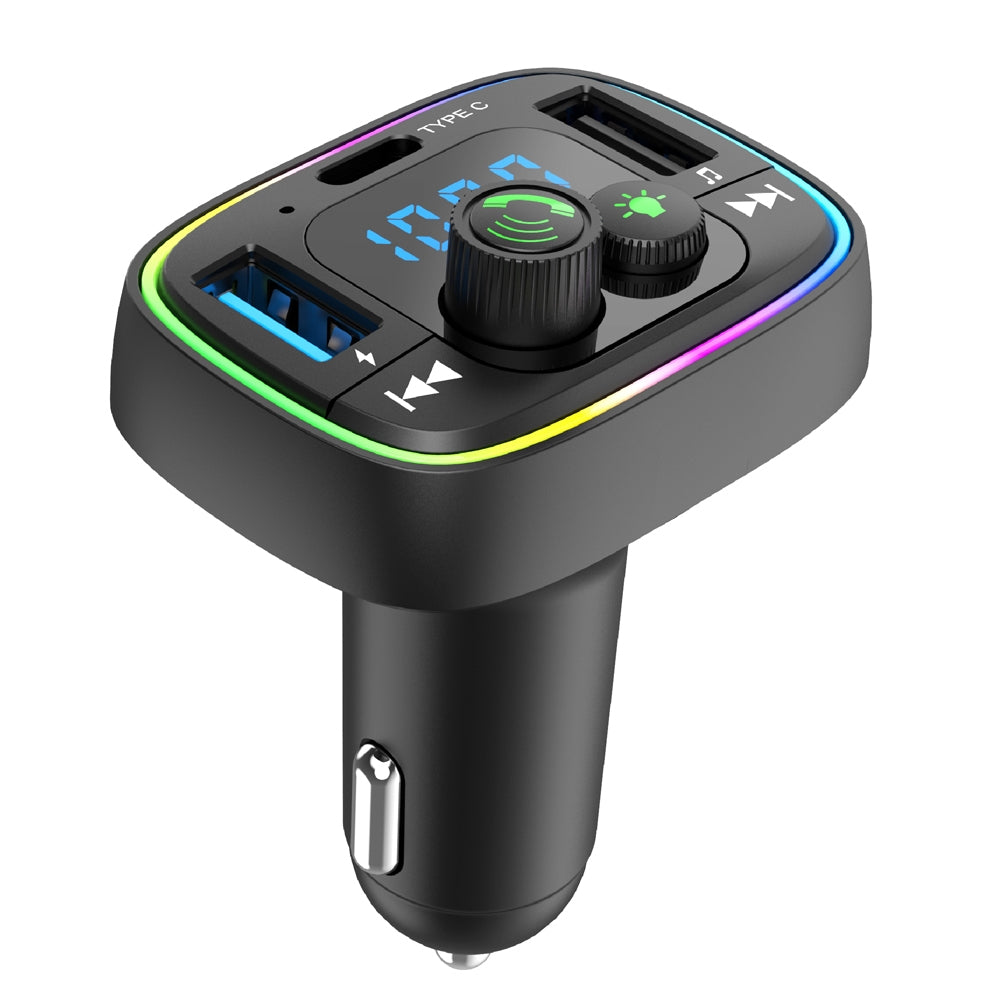 Car Fm Transmitter Bluetooth-compatible Hands-free Calling Lossless Music Player Dual Usb Charger Car Kit black - Premium Car Chargers from Rapidvehicles - Just $16.99! Shop now at Rapidvehicles