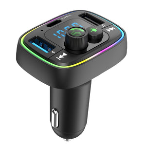 Car Fm Transmitter Bluetooth-compatible Hands-free Calling Lossless Music Player Dual Usb Charger Car Kit black - Premium Car Chargers from Rapidvehicles - Just $16.99! Shop now at Rapidvehicles