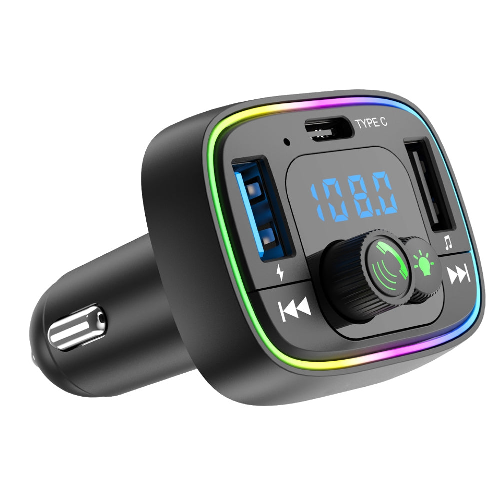 Car Fm Transmitter Bluetooth-compatible Hands-free Calling Lossless Music Player Dual Usb Charger Car Kit black - Premium Car Chargers from Rapidvehicles - Just $16.99! Shop now at Rapidvehicles