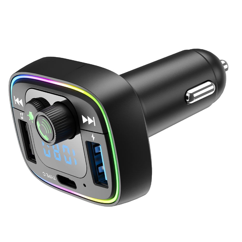 Car Fm Transmitter Bluetooth-compatible Hands-free Calling Lossless Music Player Dual Usb Charger Car Kit black - Premium Car Chargers from Rapidvehicles - Just $16.99! Shop now at Rapidvehicles