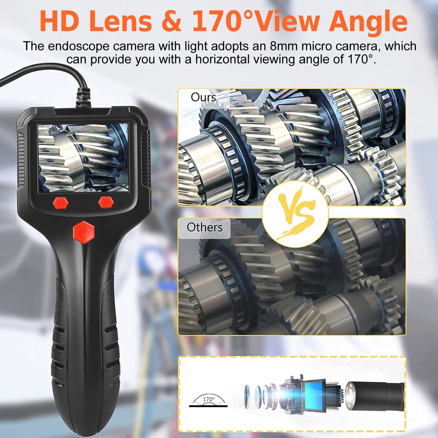 Portable Pipe Endoscope with Screen 8mm Lens Hd Camera Handheld - Premium OBD & Diagnostic Tools from Rapidvehicles - Just $59.99! Shop now at Rapidvehicles