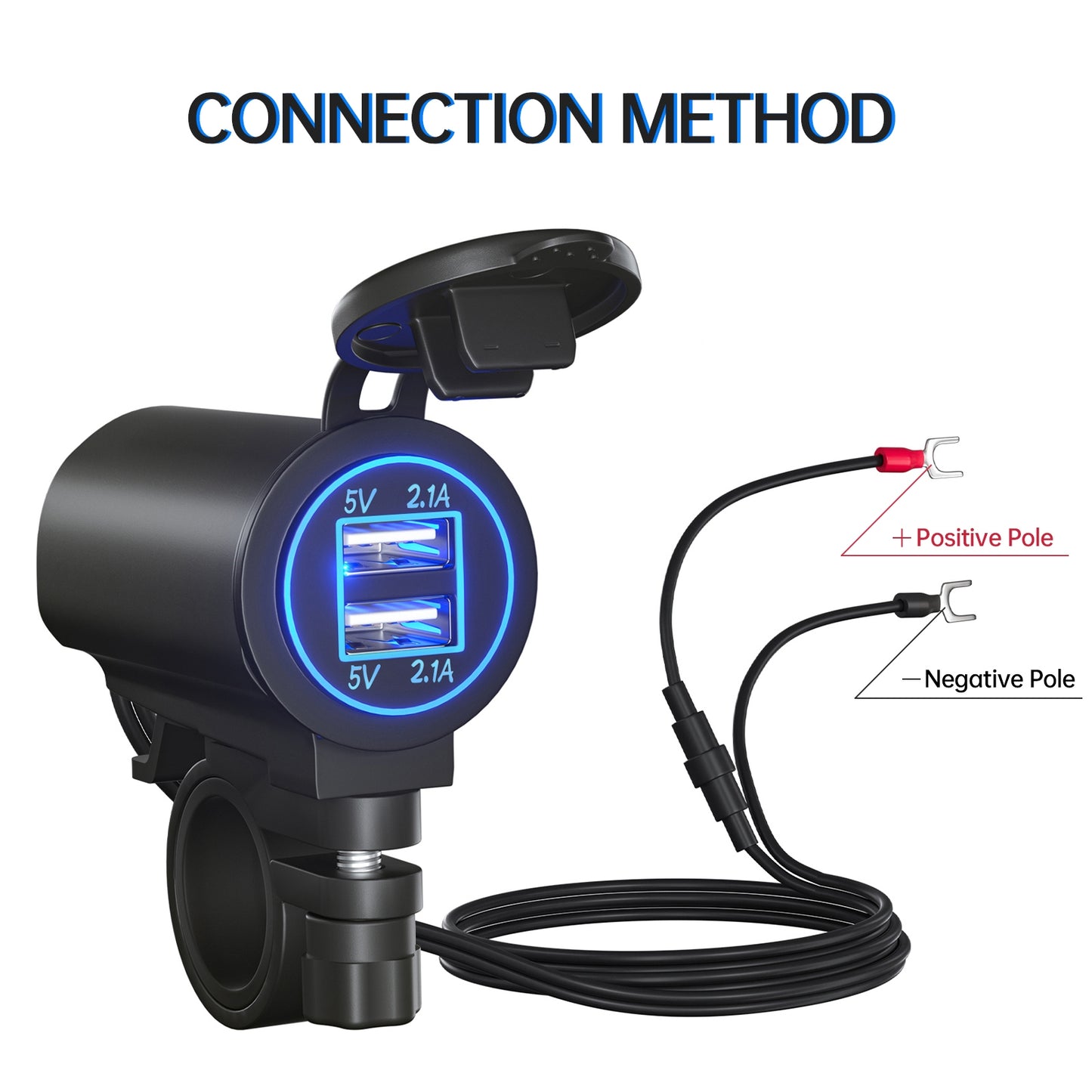 Motorcycle Usb Charger Dual Usb Port Double Aperture Mobile Phone - Premium Car Chargers from Rapidvehicles - Just $33.99! Shop now at Rapidvehicles