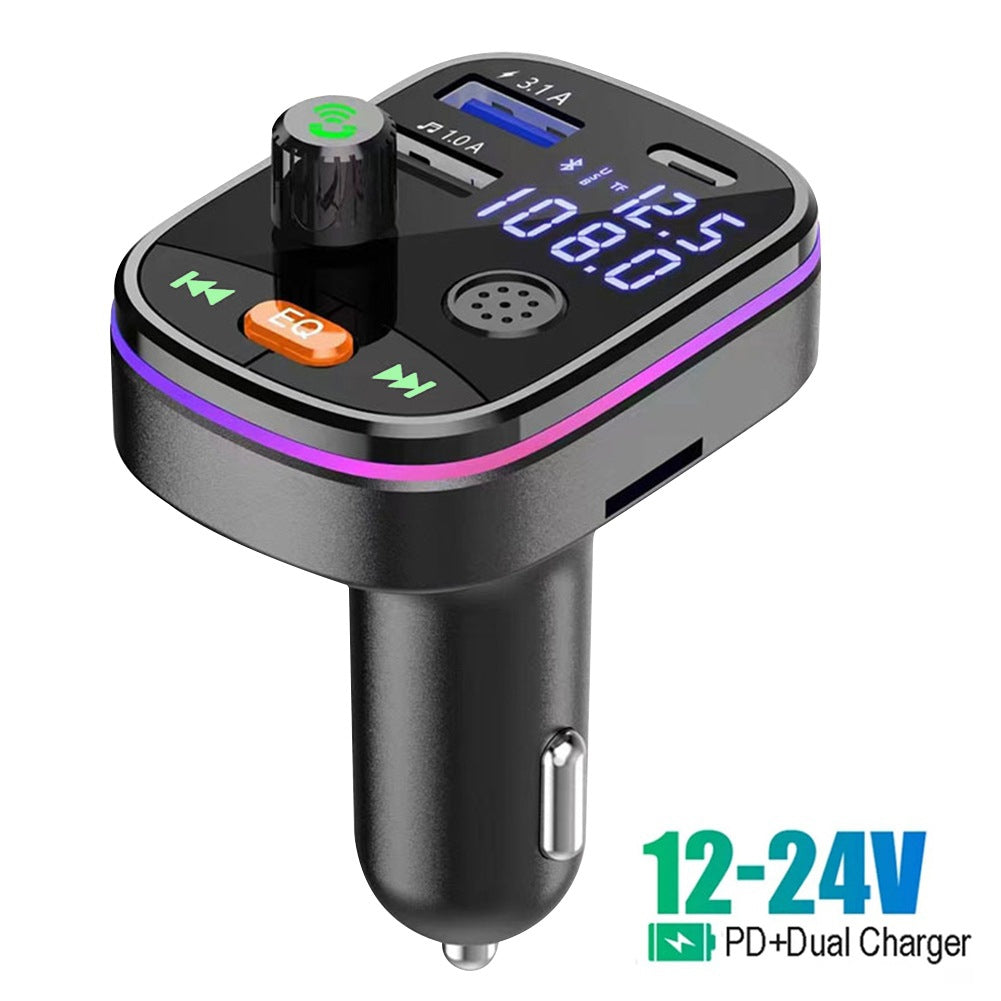 Car Bluetooth Mp3 Fm Transmitter With Usb Charging Port Display Adapter black - Premium Car Chargers from Rapidvehicles - Just $18.99! Shop now at Rapidvehicles