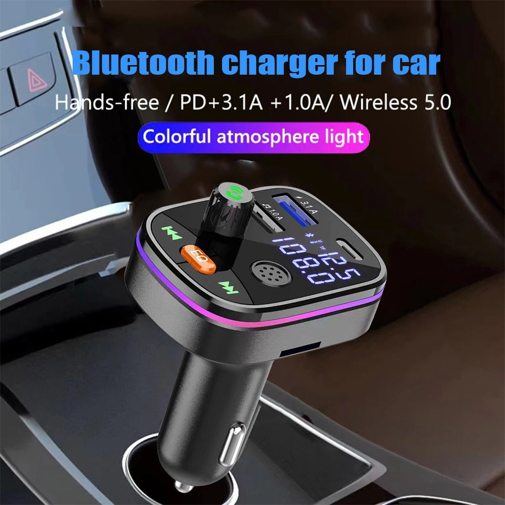 Car Bluetooth Mp3 Fm Transmitter With Usb Charging Port Display Adapter black - Premium Car Chargers from Rapidvehicles - Just $18.99! Shop now at Rapidvehicles