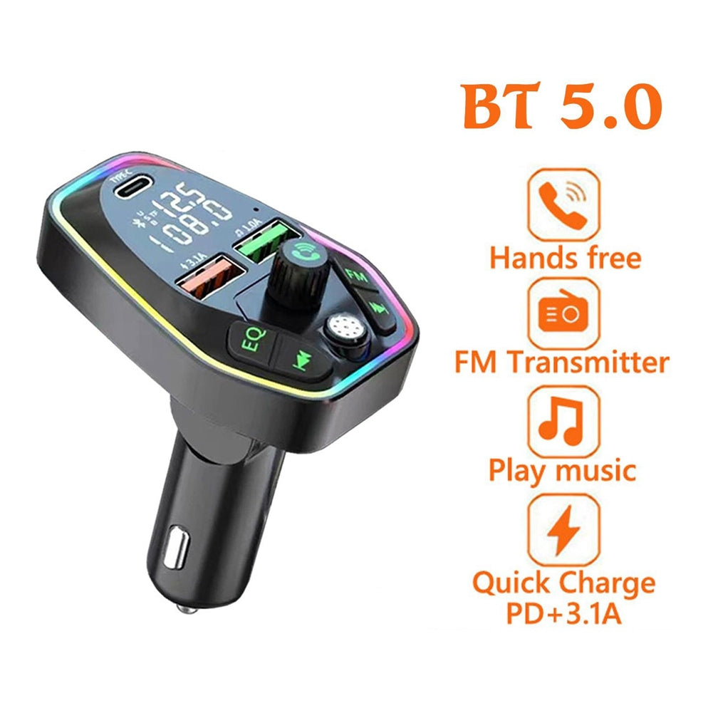 Car Bluetooth Mp3 Wireless Fm Transmitter Dual Screens Display Usb Charging Adapter black - Premium Car Chargers from Rapidvehicles - Just $18.99! Shop now at Rapidvehicles