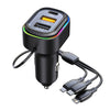 K5 Car Charger 36w Fast Charging Multi-functional Adapter Mp3 Bluetooth Player Audio Transmitter black - Premium Car Chargers from Rapidvehicles - Just $21.99! Shop now at Rapidvehicles