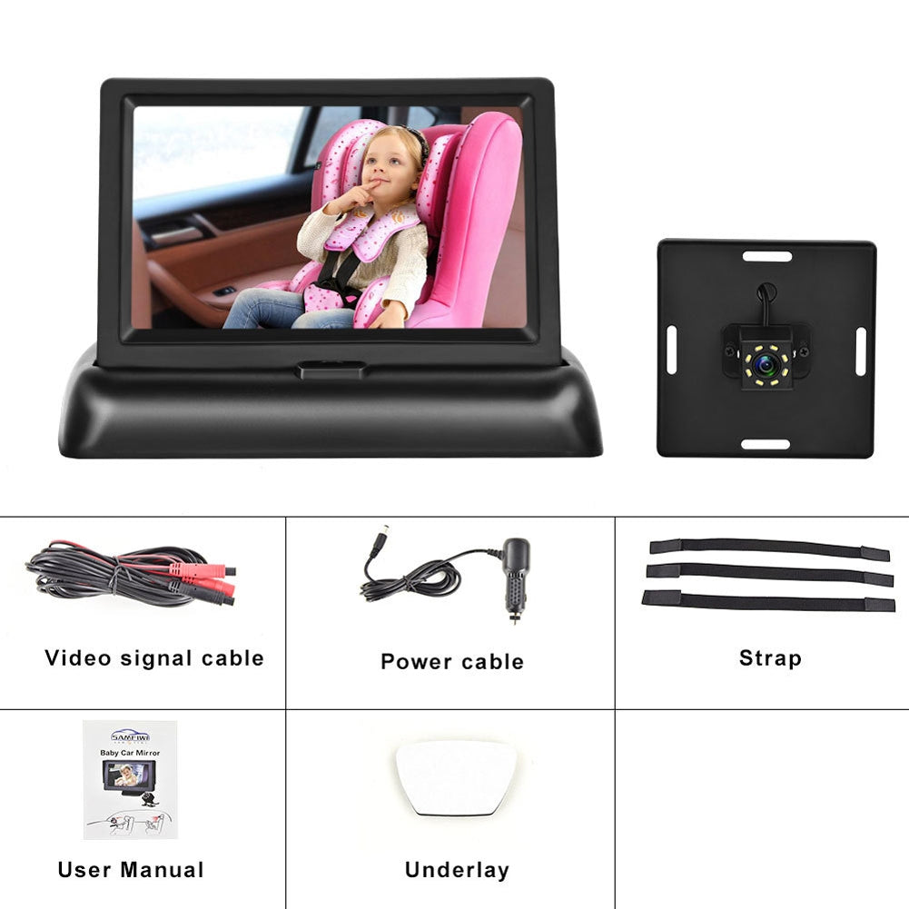 12-24v Car Monitor Folding Screen Display with Cigarette Lighter - Premium Car DVR from Rapidvehicles - Just $66.71! Shop now at Rapidvehicles