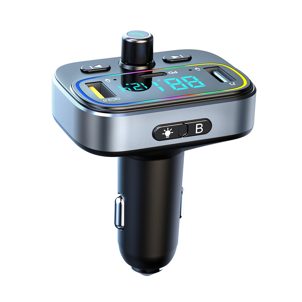 T66 Car Bluetooth Fm Transmitter Rgb Ambient Light Mp3 Player Pd20w Fast Charge Handsfree Kit black - Premium Car Chargers from Rapidvehicles - Just $35.99! Shop now at Rapidvehicles