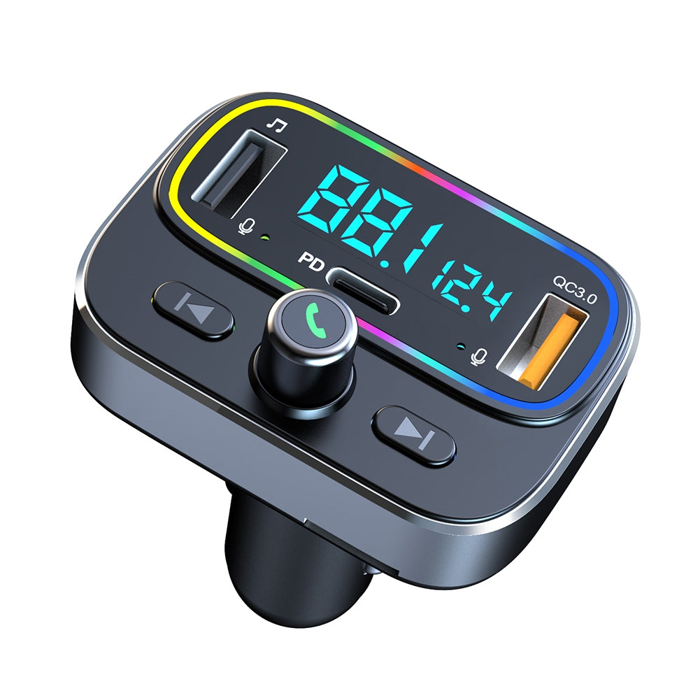 T66 Car Bluetooth Fm Transmitter Rgb Ambient Light Mp3 Player Pd20w Fast Charge Handsfree Kit black - Premium Car Chargers from Rapidvehicles - Just $35.99! Shop now at Rapidvehicles