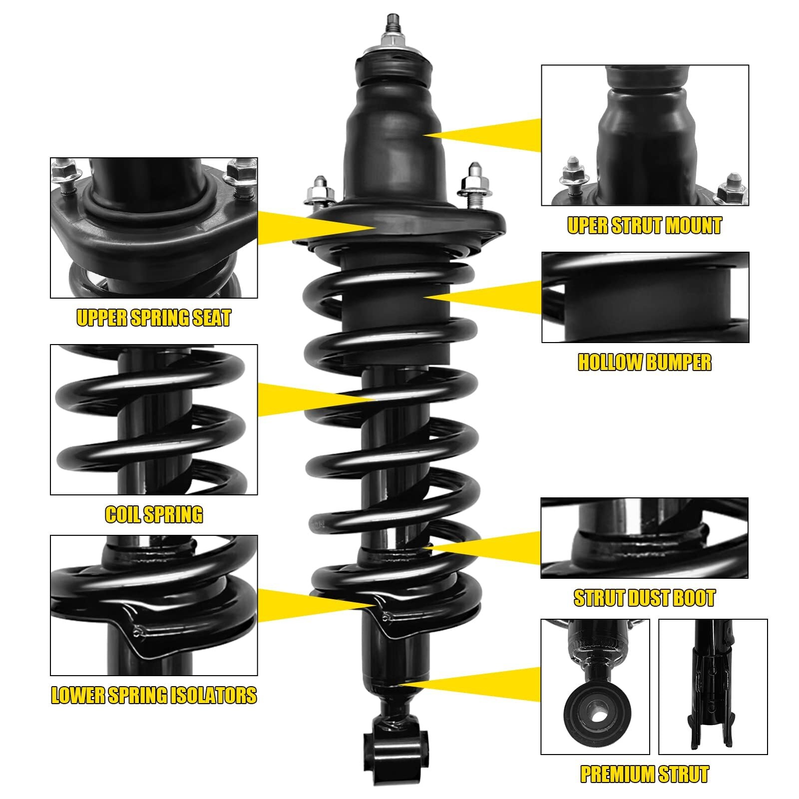 US GARVEE Rear Pair Complete Strut Spring Assembly Compatible for 2011-2014 Chrysler 200-171126 - Premium Steering & Suspension Tool from Rapidvehicles - Just $146.99! Shop now at Rapidvehicles