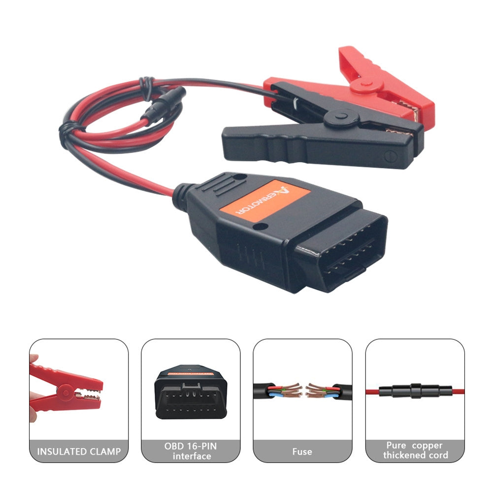 Car Battery Charging Clip Obd2 Connectors Emergency Power Off Protector Fault Diagnosis Tool black - Premium OBD & Diagnostic Tools from Rapidvehicles - Just $19.99! Shop now at Rapidvehicles