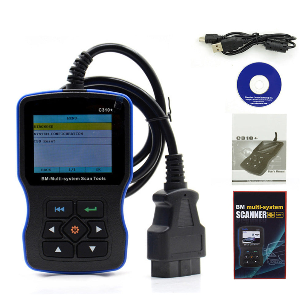 C310+ Car Detector Fault Diagnosis Instrument Tool Multilingual Code Reading Card Automobile Scan Tool Blue Black - Premium OBD & Diagnostic Tools from Rapidvehicles - Just $85.99! Shop now at Rapidvehicles