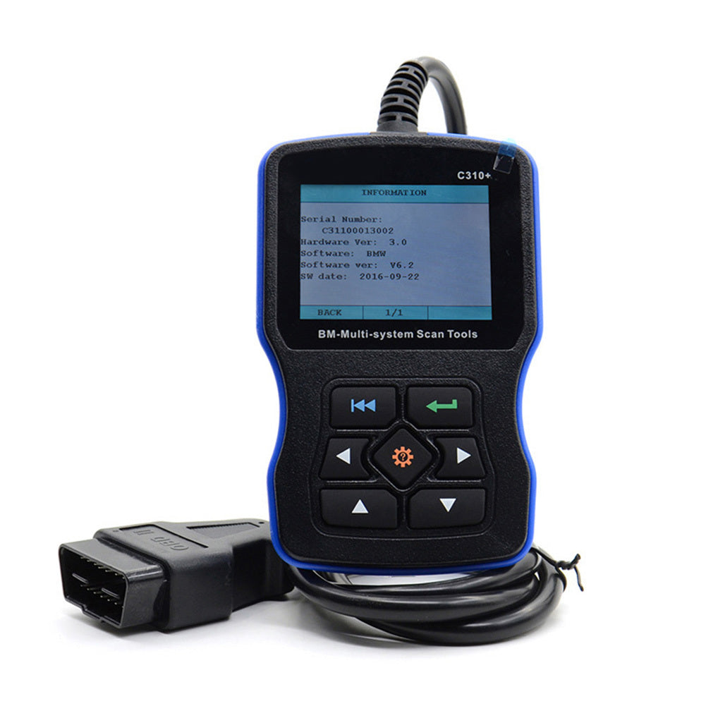 C310+ Car Detector Fault Diagnosis Instrument Tool Multilingual Code Reading Card Automobile Scan Tool Blue Black - Premium OBD & Diagnostic Tools from Rapidvehicles - Just $85.99! Shop now at Rapidvehicles