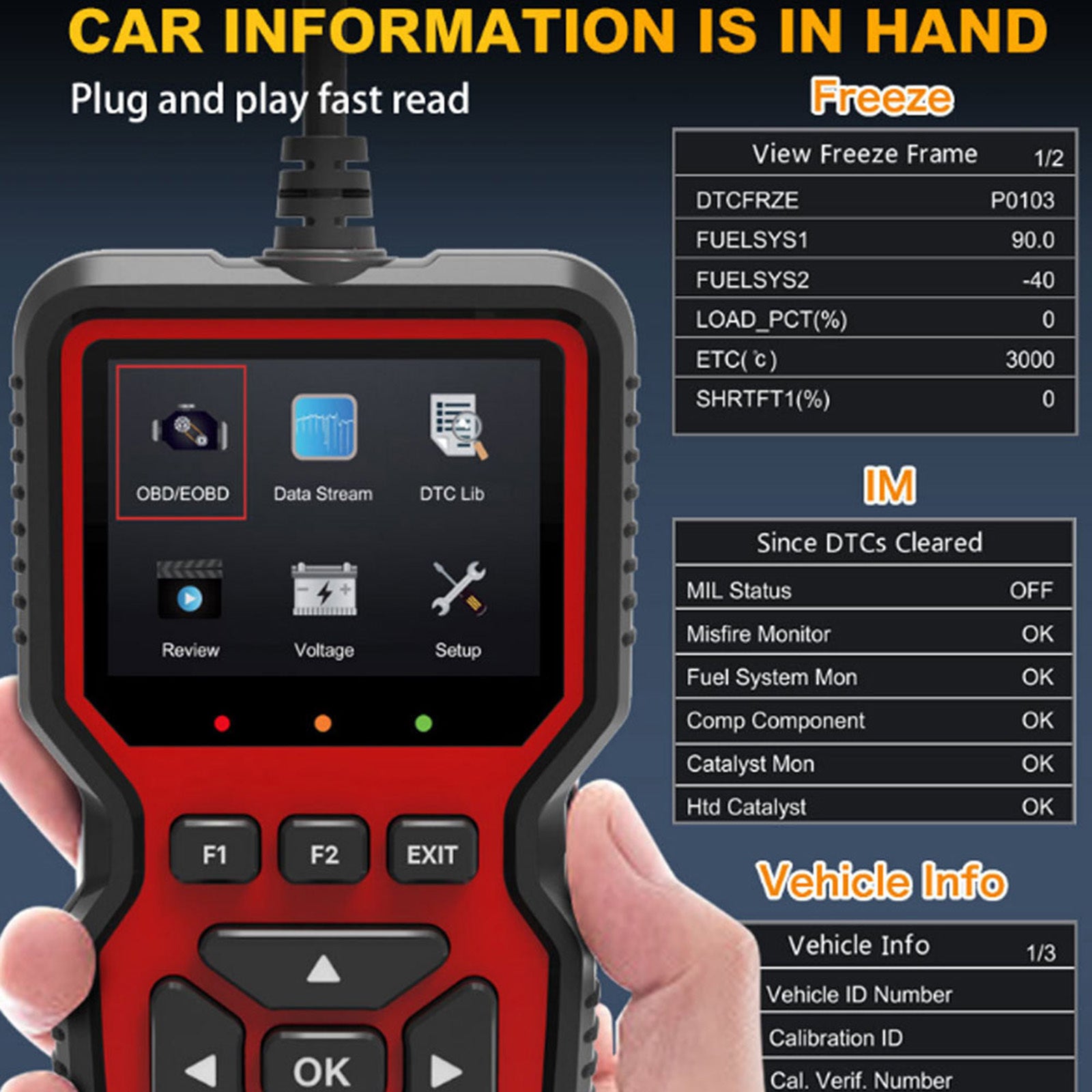 Car Fault Detector V519 Obd2 Scanner Fault Diagnosis Tester Engine System Diagnostic Tool Code Reader Black Red - Premium OBD & Diagnostic Tools from Rapidvehicles - Just $61.99! Shop now at Rapidvehicles