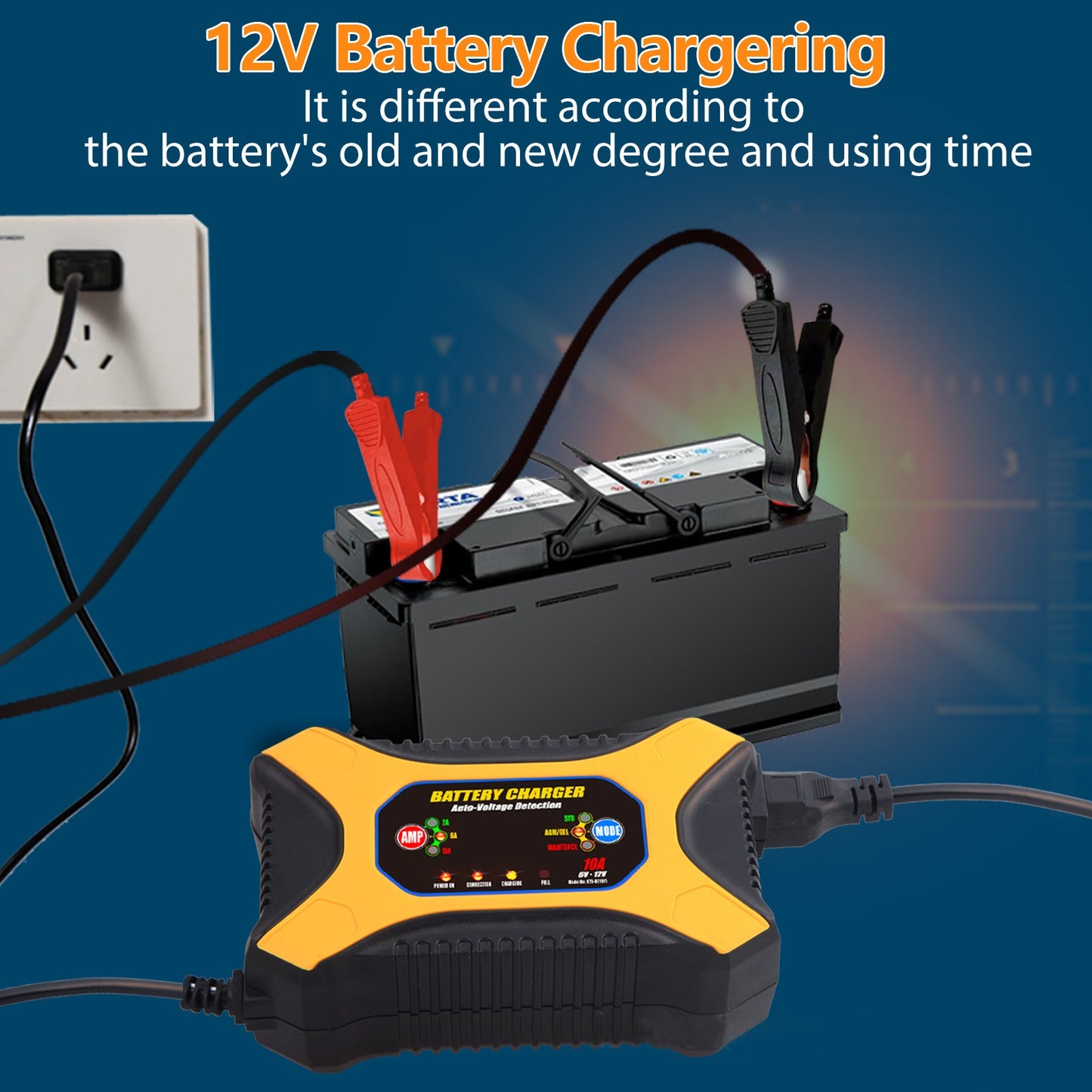 Car Battery Charger Lead-acid Battery Power Supply Adapter for - Premium Other Car Tools from Rapidvehicles - Just $52.99! Shop now at Rapidvehicles