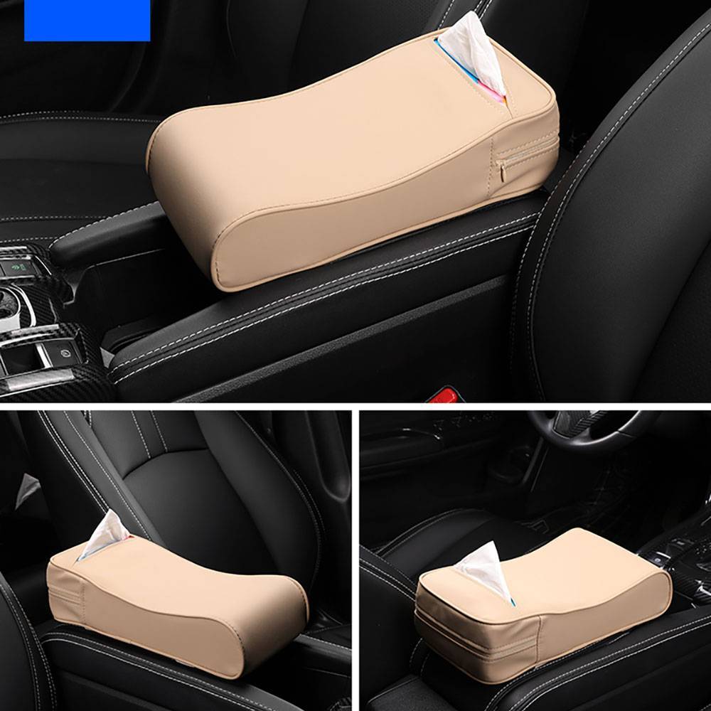 2-in-1 Car Armrest Pad Paper Tissue Holder Towel Box Central Arm - Premium Car Organizers from Rapidvehicles - Just $36.89! Shop now at Rapidvehicles