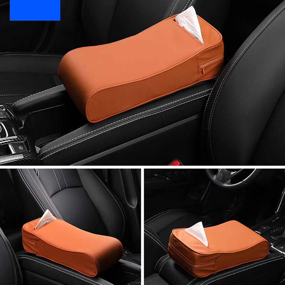 2-in-1 Car Armrest Pad Paper Tissue Holder Towel Box Central Arm - Premium Car Organizers from Rapidvehicles - Just $36.89! Shop now at Rapidvehicles