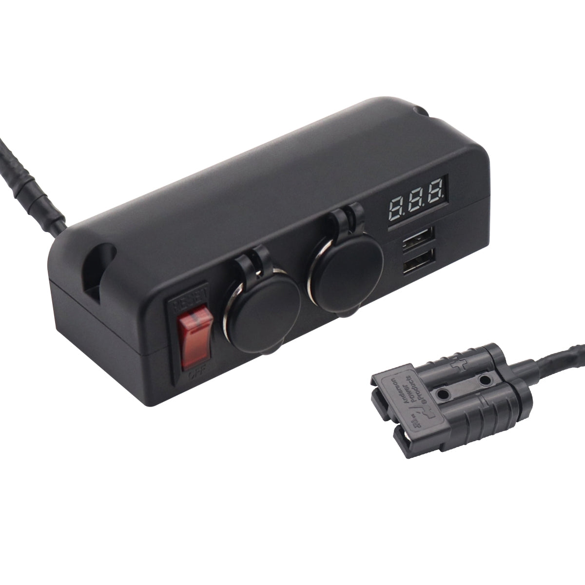 Car Cigarette Lighter Usb Charger Socket Power Splitter Voltmeter On/off Switch for Rv Truck Marine Boat Black - Premium Car Chargers from Rapidvehicles - Just $35.99! Shop now at Rapidvehicles