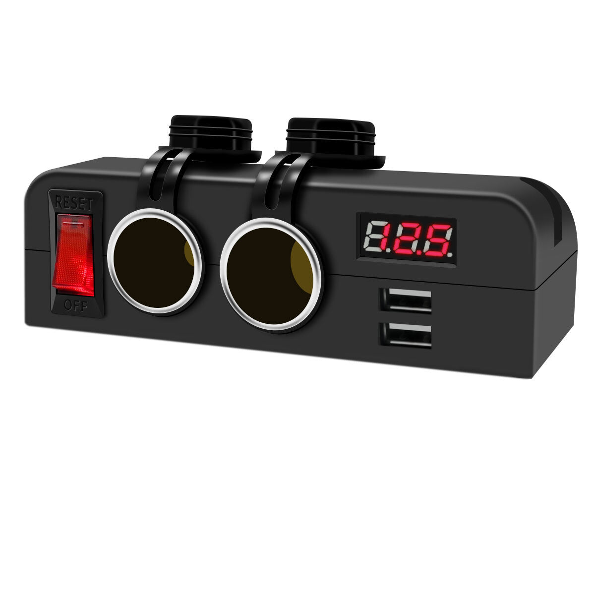 Car Cigarette Lighter Usb Charger Socket Power Splitter Voltmeter On/off Switch for Rv Truck Marine Boat Black - Premium Car Chargers from Rapidvehicles - Just $35.99! Shop now at Rapidvehicles