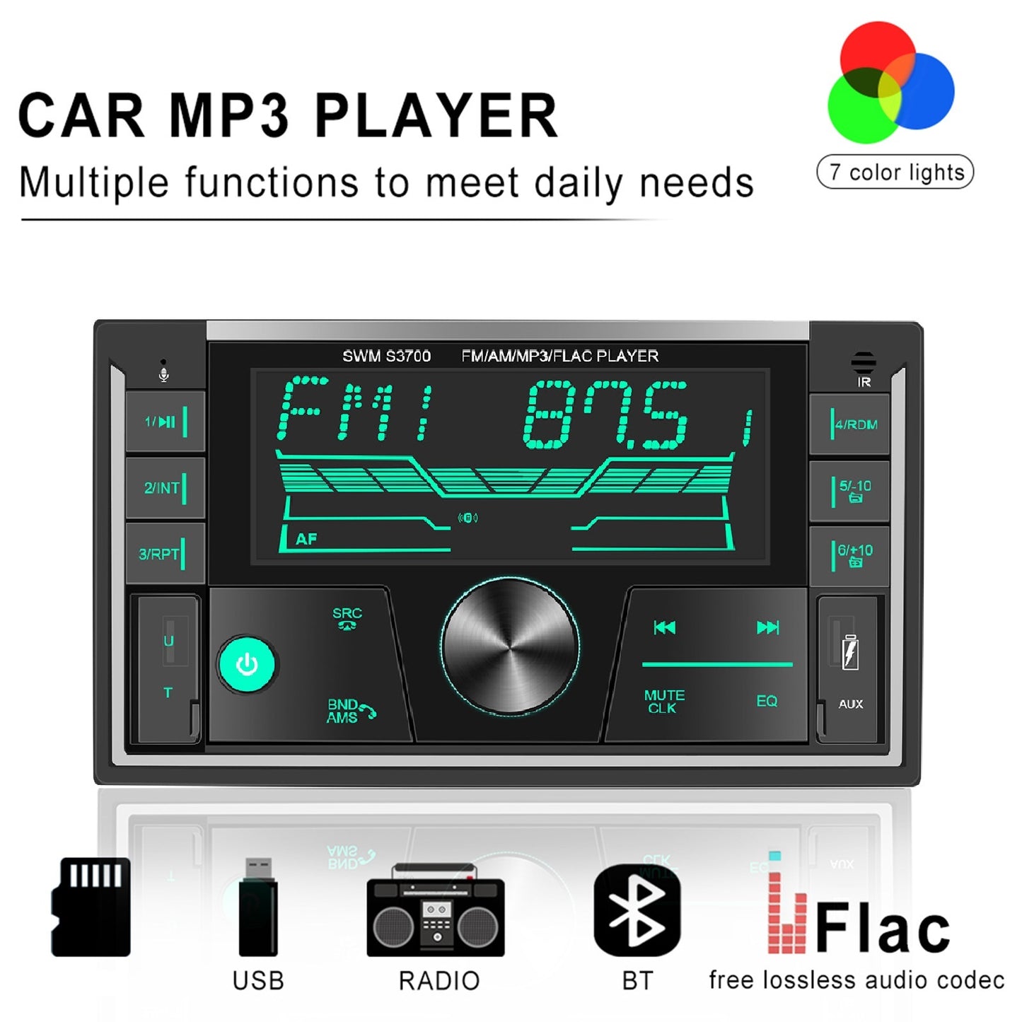 S3700 Dual Din Car Radio MP3 Player for ISO Interface Voice - Premium Other Car Electronics from Rapidvehicles - Just $70.19! Shop now at Rapidvehicles