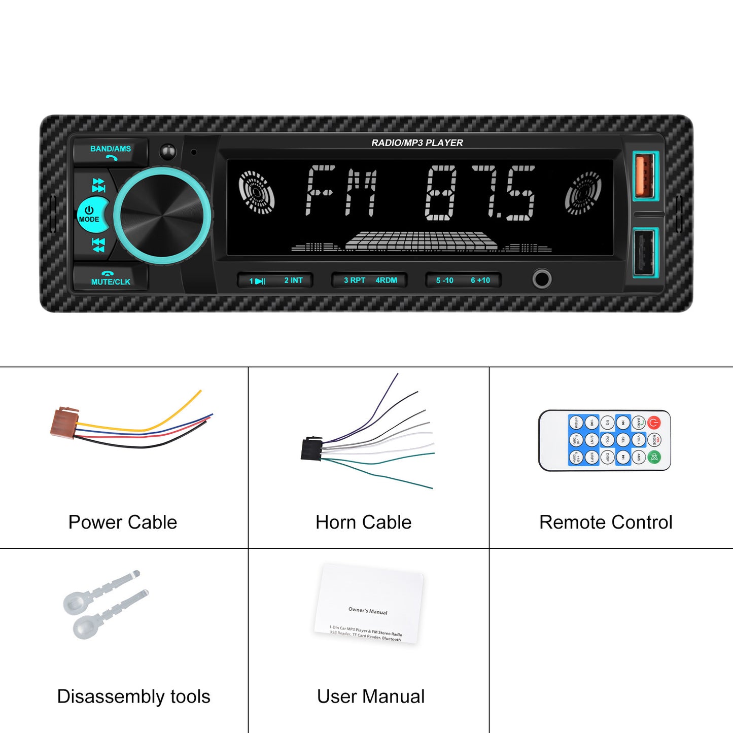 1 Din 890 Car Mp3 Player Dual Bluetooth Backlight Fm Radio U Disk - Premium Other Car Electronics from Rapidvehicles - Just $45.99! Shop now at Rapidvehicles