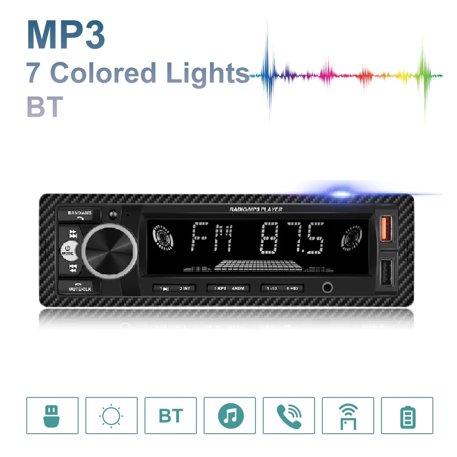 1 Din 890 Car Mp3 Player Dual Bluetooth Backlight Fm Radio U Disk - Premium Other Car Electronics from Rapidvehicles - Just $45.99! Shop now at Rapidvehicles