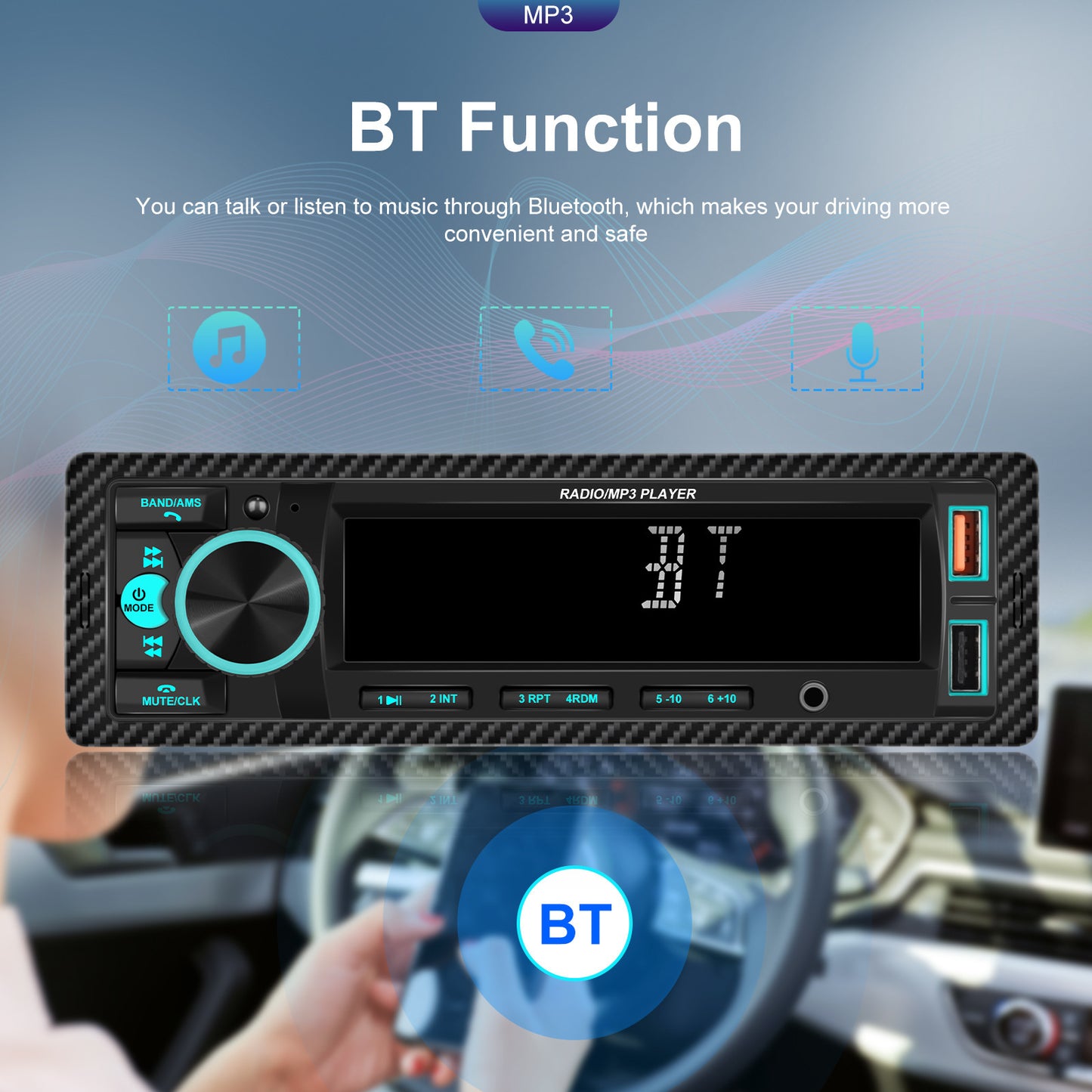 1 Din 890 Car Mp3 Player Dual Bluetooth Backlight Fm Radio U Disk - Premium Other Car Electronics from Rapidvehicles - Just $45.99! Shop now at Rapidvehicles