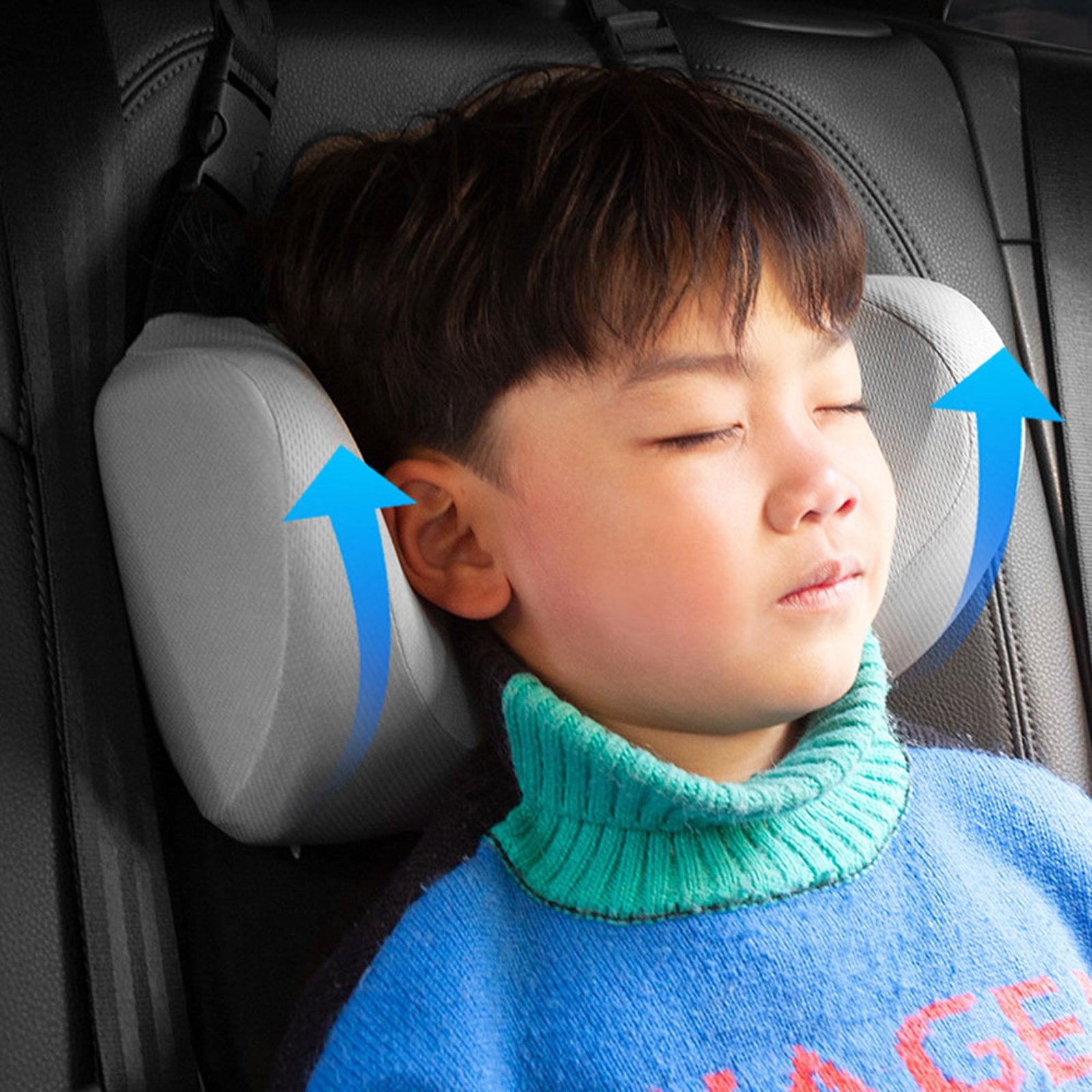 Car Child Headrest Seat Side Sleeping Pillow Soft Memory Foam U-shaped Neck Pillow Interior Accessories pink - Premium Car Seat Cushion from Rapidvehicles - Just $29.99! Shop now at Rapidvehicles