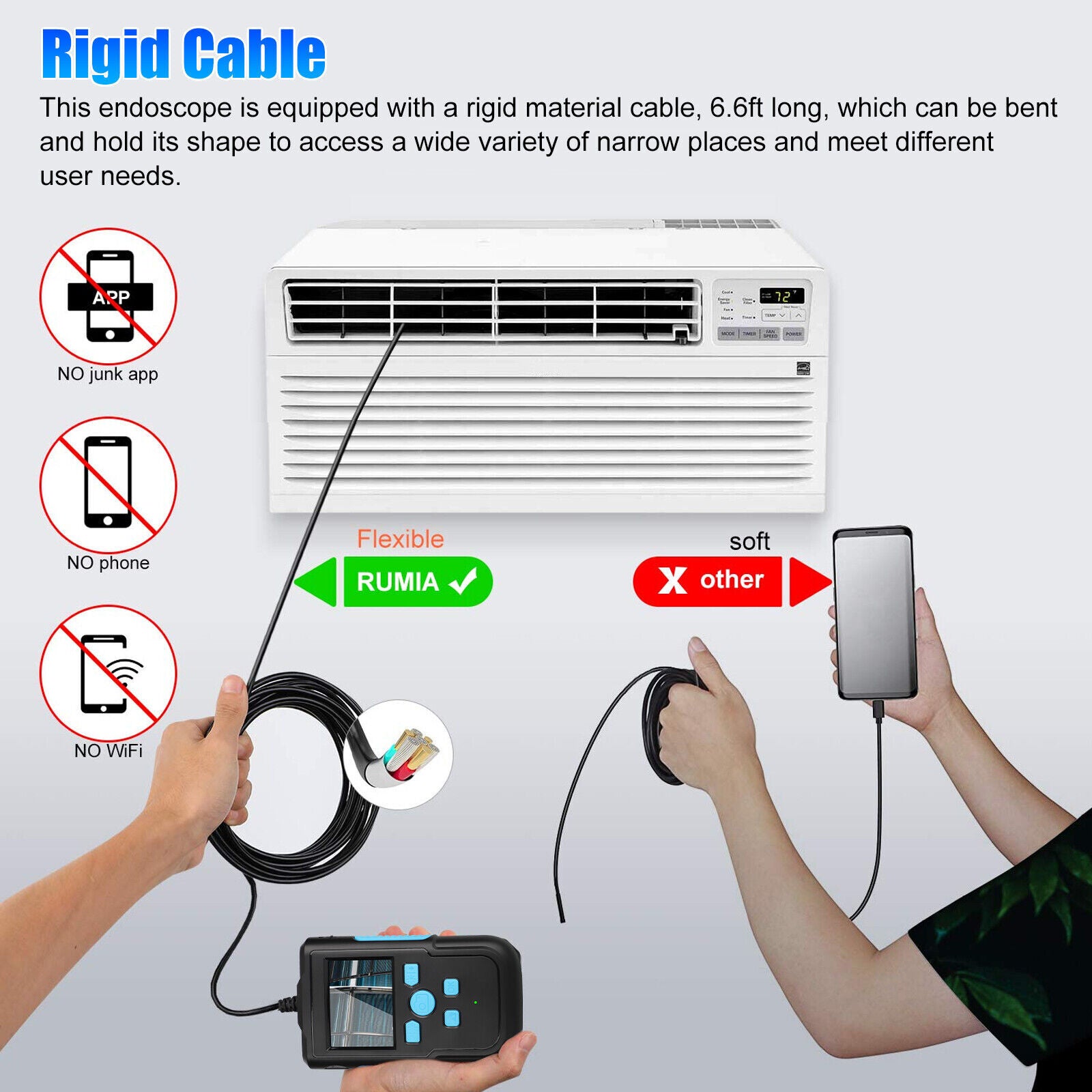 1080P HD Industrial Endoscope Camera 2.4-inch Screen Pipeline Borescope Video Inspection Camera 8mm-2m Black - Premium Other Car Tools from Rapidvehicles - Just $61.51! Shop now at Rapidvehicles