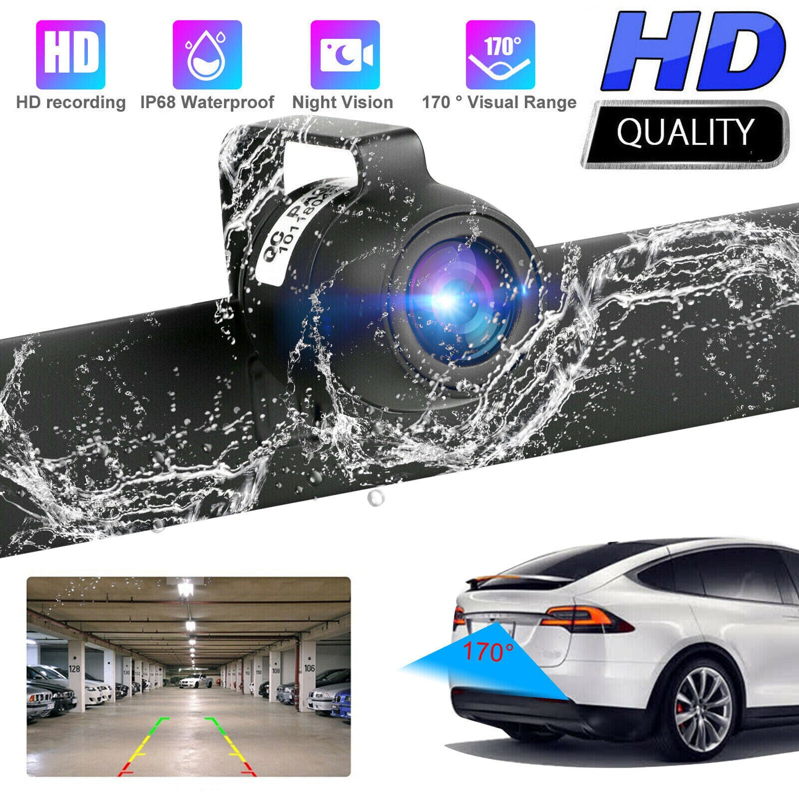 Car Reverse Backup Camera 170-degree Wide Viewing Angle Hd Night - Premium Car Rear View Camera from Rapidvehicles - Just $24.29! Shop now at Rapidvehicles